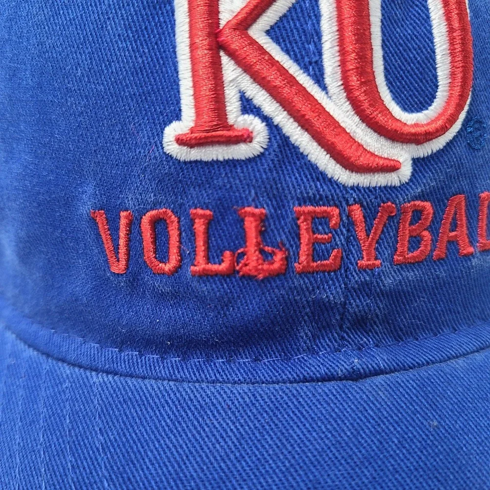 Kansas Jayhawks Hat Strapback Adidas Blue NCAA Volleyball University KU Logo Men